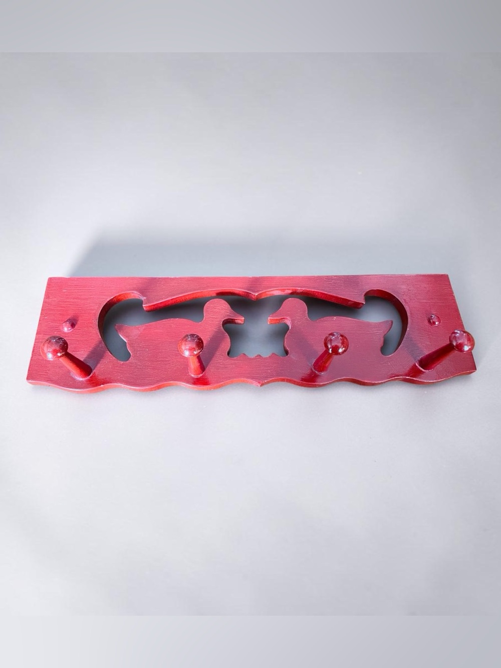 Red Duck Silhouette Wall Hook Rack